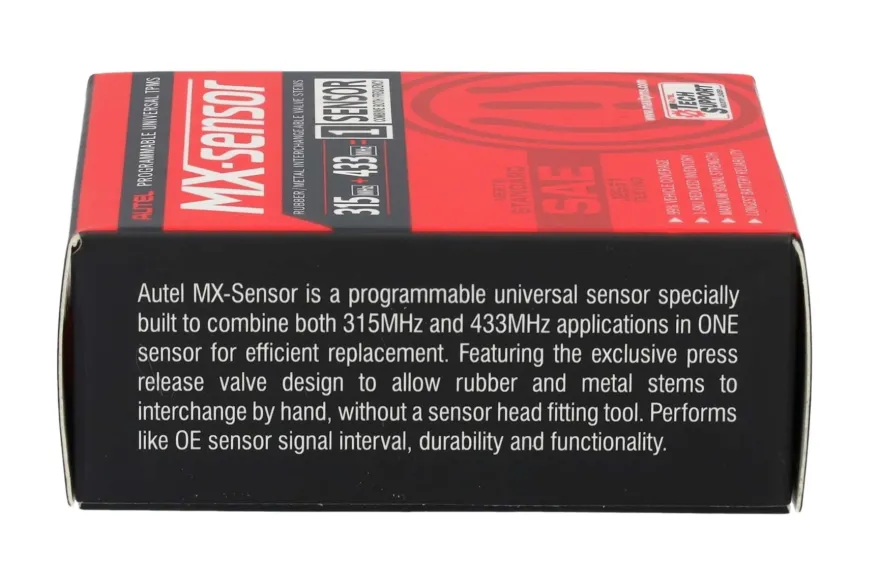 Aluminowy czujnik TPMS Autel Europa USA 433 / 315 MHz 1-Sensor, 4 sztuki