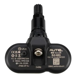 Autel BLE czujnik BLUETOOTH TPMS TESLA 3/Y/S/X czarny zawór ZESTAW 4 SZTUKI