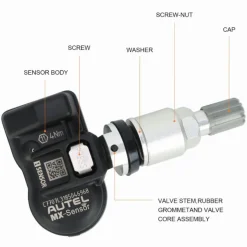 Autel Europa USA 433 / 315 MHz 1-Sensor czujnik TPMS aluminiowy