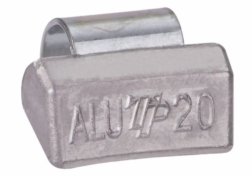 Ciężarek ołowiany ALU 20g, nabijany na obręcz aluminiową - niepowlekany