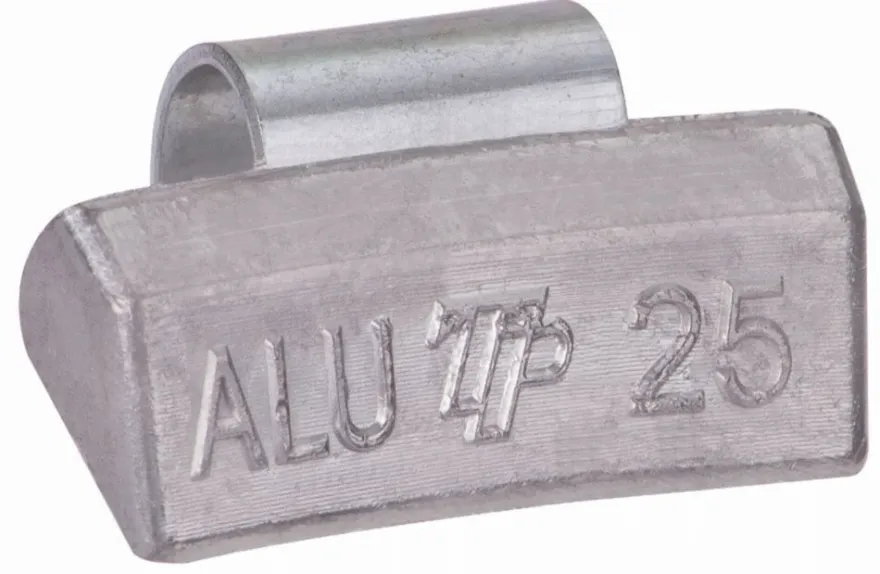 Ciężarek ołowiany ALU 25g, nabijany na obręcz aluminiową - niepowlekany