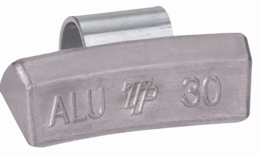 Ciężarek ołowiany ALU 30g, nabijany na obręcz aluminiową - niepowlekany