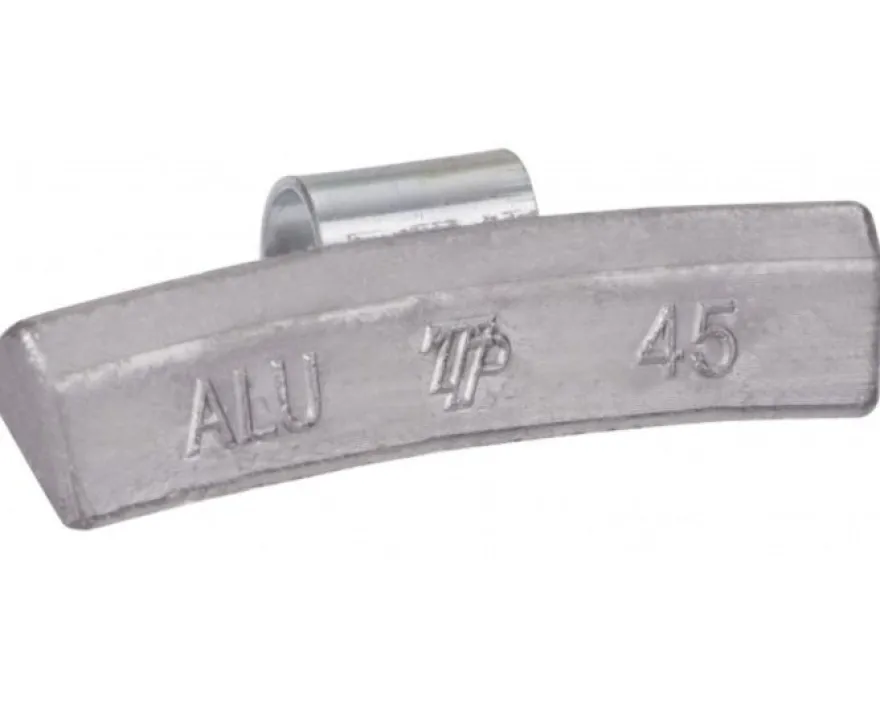 Ciężarek ołowiany ALU 45g, nabijany na obręcz aluminiową – niepowlekany op/50
