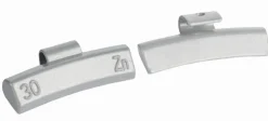 Ciężarki cynkowe powlekane ALU-S 30g, nabijane na obręcz aluminiową