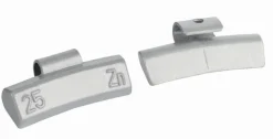 Ciężarki cynkowe powlekane ALU-S 25g, nabijane na obręcz aluminiową