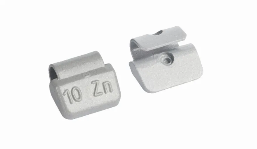 Ciężarki cynkowe powlekane ALU-S 10g, nabijane na obręcz aluminiową