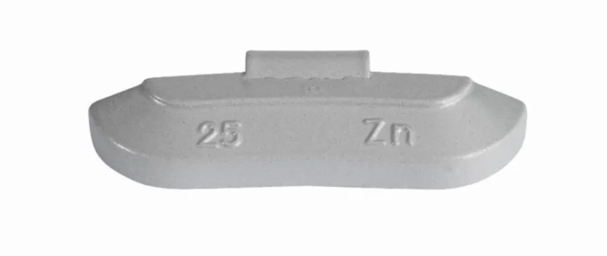 Ciężarki cynkowe powlekane STD-S 25g, nabijane na obręcz stalową