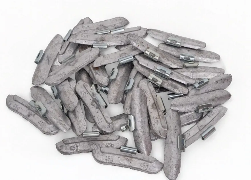 Ciężarki Ołowiane Nabijane 45g do Stalowych Felg INVENTO Silver Line 50 szt