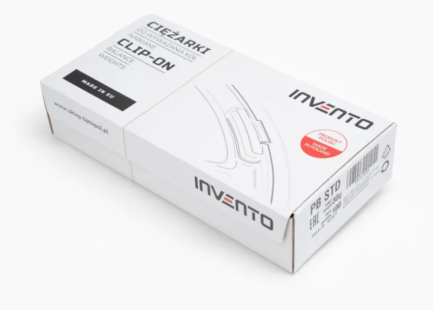 Ciężarki Ołowiane Nabijane 30g do Stalowych Felg INVENTO 100 szt