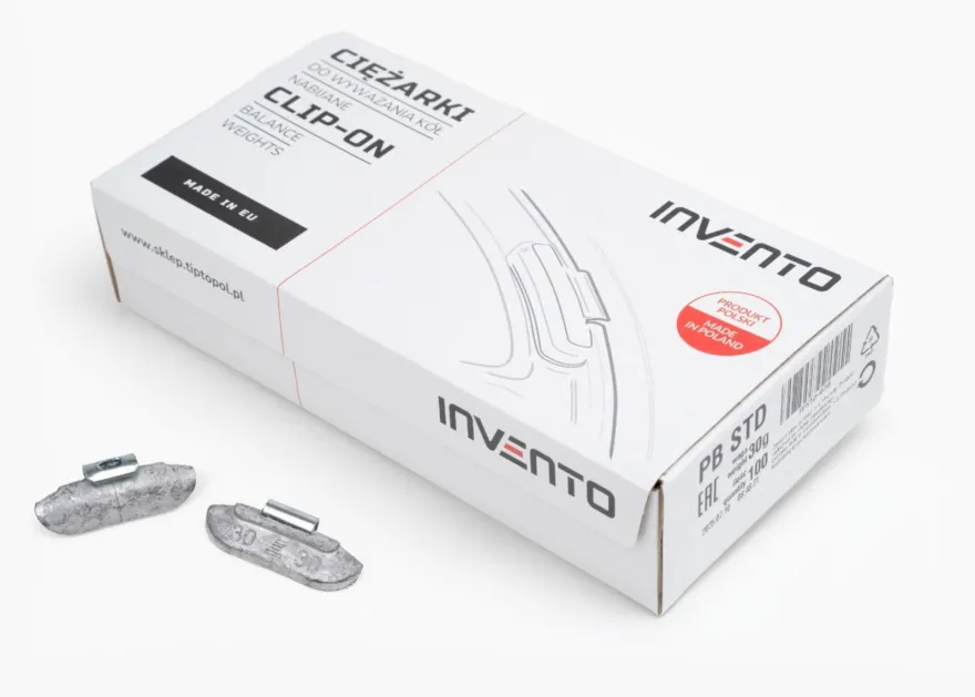 Ciężarki Ołowiane Nabijane 30g do Stalowych Felg INVENTO 100 szt
