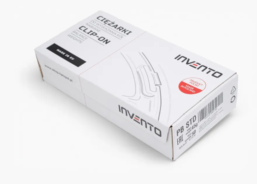 Ciężarki Ołowiane Nabijane 45g do Stalowych Felg INVENTO 50 szt