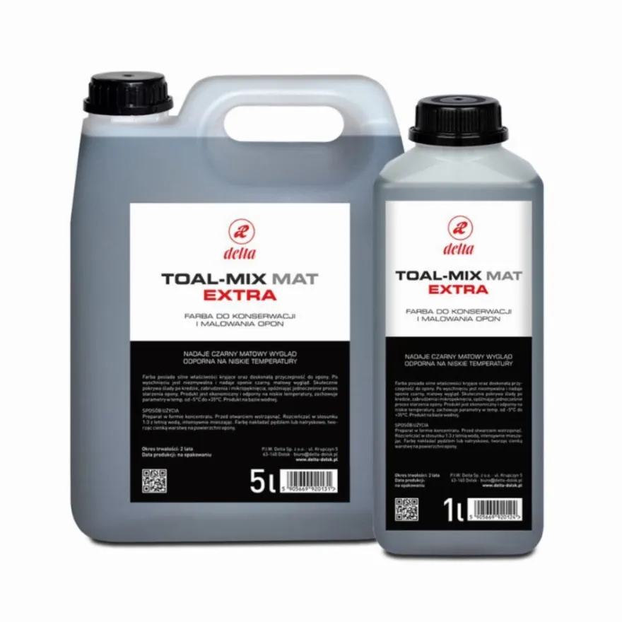 Farba do opon / czernidło TOAL MIX EXTRA MAT , 5 l - koncentrat