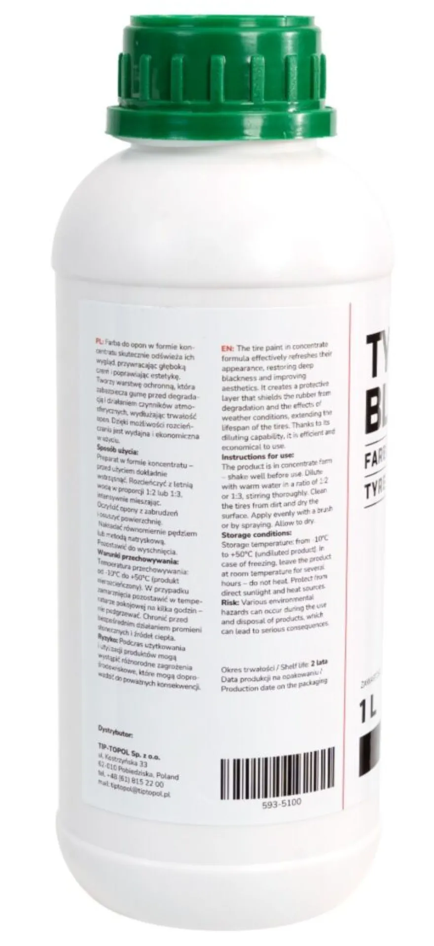 Farba do opon czernidło TYRE-BLACK INVENTO 1 l - koncentrat
