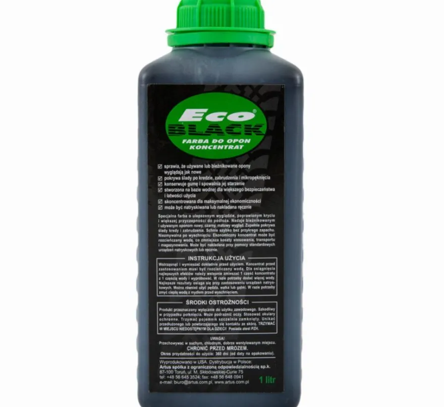 Farba do opon ECO BLACK 1 l, czernidło, koncentrat