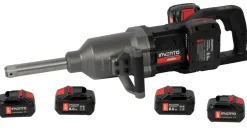INVENTO A69RL klucz udarowy akumulatorowy, 4000 Nm 1" długi trzpień - zestaw 4x 8 Ah
