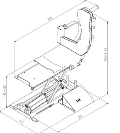 INVENTO CS85 podnośnik koła do wyważarek, udźwig 85 kg winda do kół