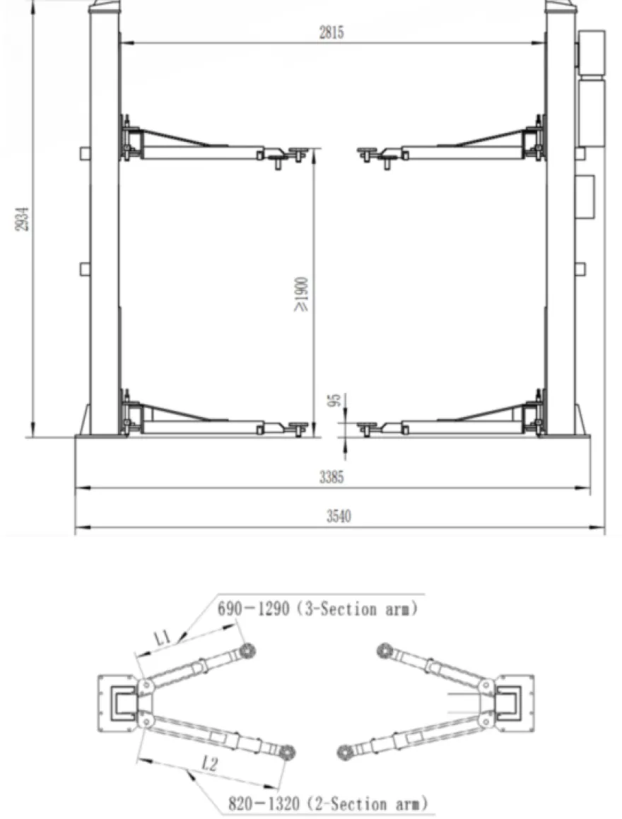 INVENTO EL S 40 - Podnośnik dwukolumnowy 4T