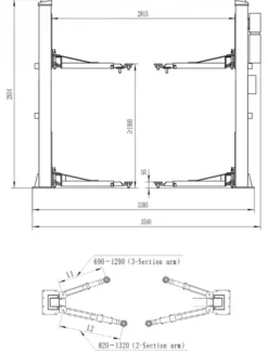 INVENTO EL S40 230V - Podnośnik dwukolumnowy 4T