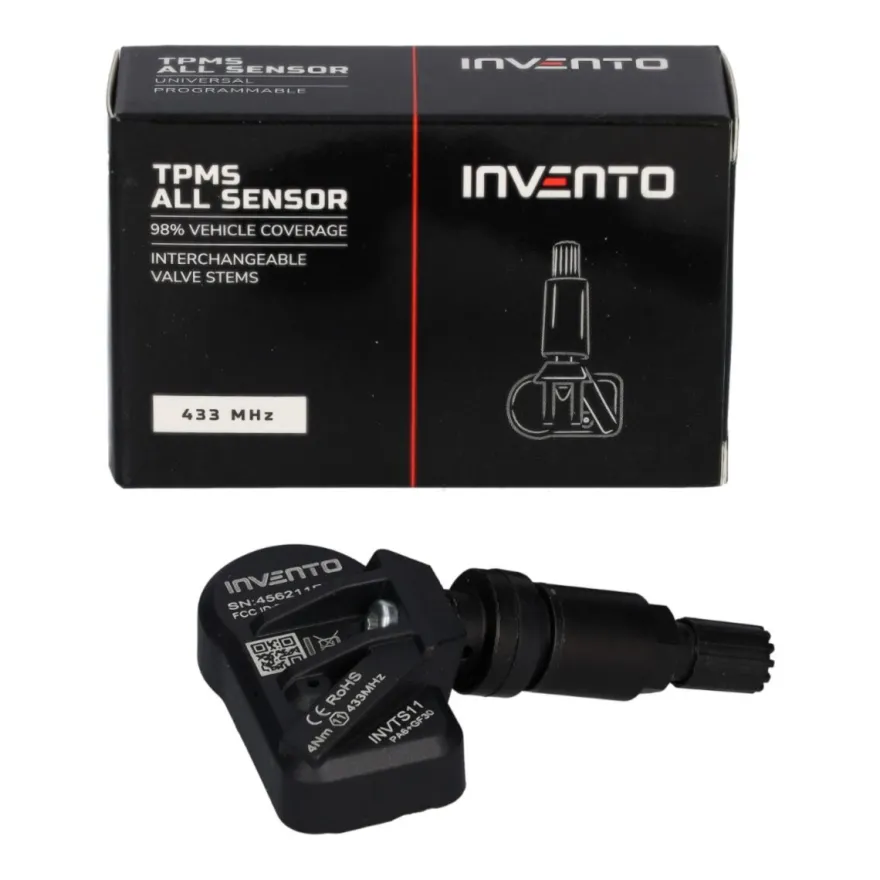 INVENTO 433/315 Europa USA MHz ALL-Sensor czujnik TPMS aluminiowy czarny ATEQ
