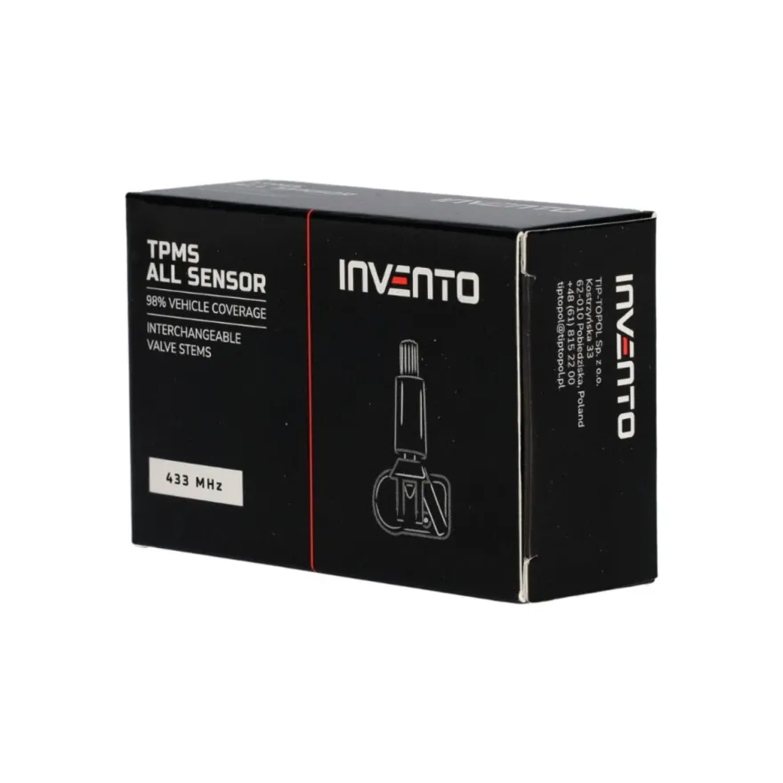 INVENTO 433/315 Europa USA MHz ALL-Sensor czujnik TPMS aluminiowy czarny ATEQ