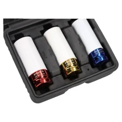 INVENTO 1/2" 17, 19, 21 mm zestaw nasadek udarowych do felg aluminiowych