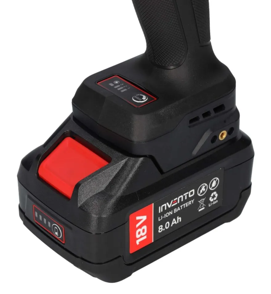 INVENTO 2400 Nm 1" klucz udarowy akumulatorowy + przedłużka trzpienia 1" 250 mm
