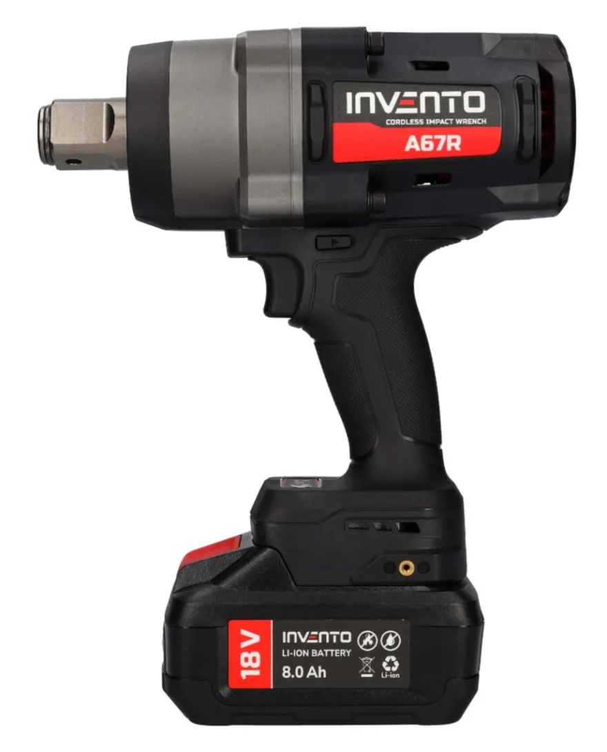 INVENTO 2400 Nm 1" klucz udarowy akumulatorowy + przedłużka trzpienia 1" 250 mm