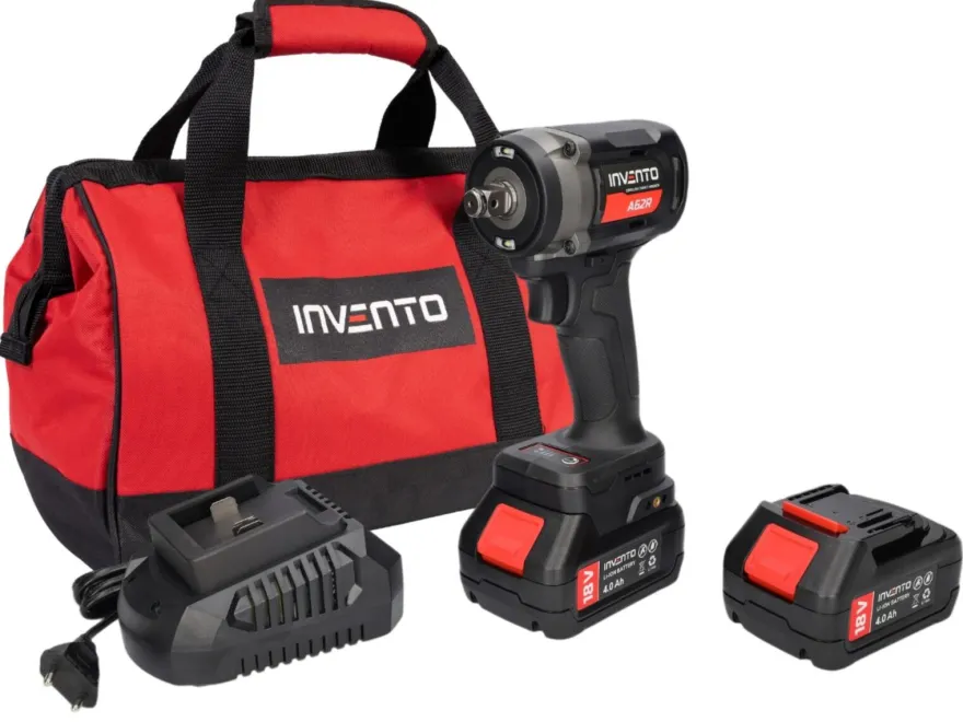 INVENTO 680 Nm 1/2" klucz udarowy akumulatorowy zestaw 2x 4Ah, torba, ładowarka
