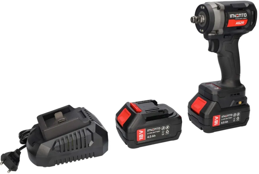 INVENTO 680 Nm 1/2" klucz udarowy akumulatorowy zestaw 2x 4Ah, torba, ładowarka