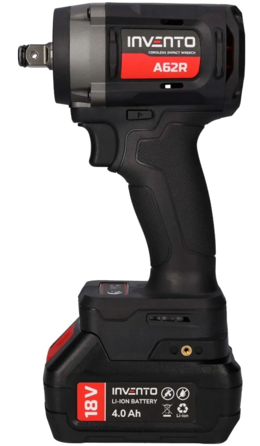 INVENTO 680 Nm 1/2" klucz udarowy akumulatorowy zestaw 2x 4Ah, torba, ładowarka