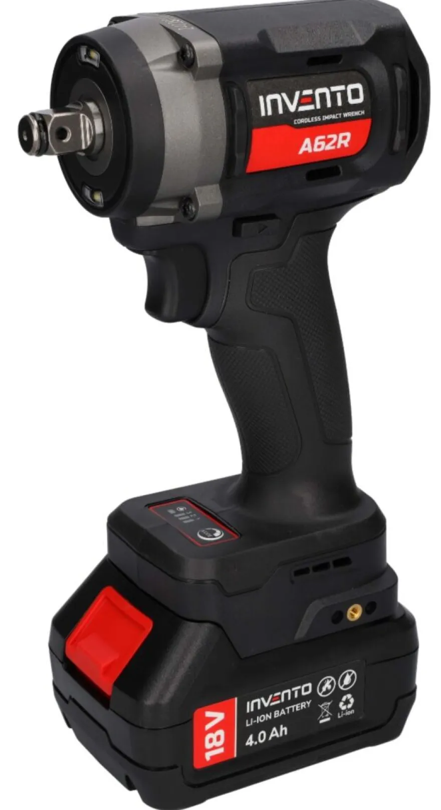 INVENTO 680 Nm 1/2" klucz udarowy akumulatorowy zestaw 2x 4Ah, torba, ładowarka