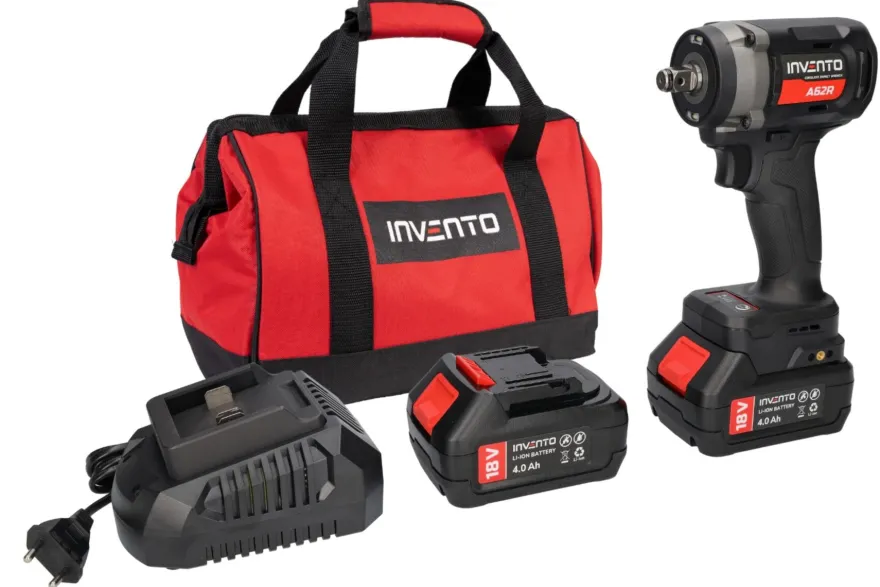 INVENTO 680 Nm 1/2" klucz udarowy akumulatorowy zestaw 2x 4Ah, torba, ładowarka