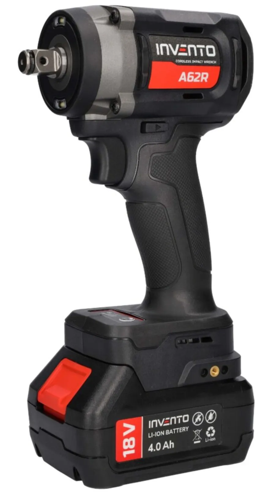 INVENTO 680 Nm 1/2" klucz udarowy akumulatorowy zestaw 2x 4Ah, torba, ładowarka