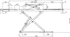 INVENTO SL 550 LTPD - Podnośnik nożycowy diagnostyczny z szarpakami 5600mm