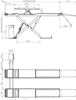 INVENTO SL 552 LT - Podnośnik nożycowy diagnostyczny 5200mm