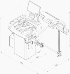 INVENTO VB 510S wyważarka 3D, sonar, laser, LED, automatyczny hamulec, monitor LCD