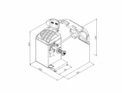 INVENTO VB 350 wyważarka 2D, laser, LED, hamulec