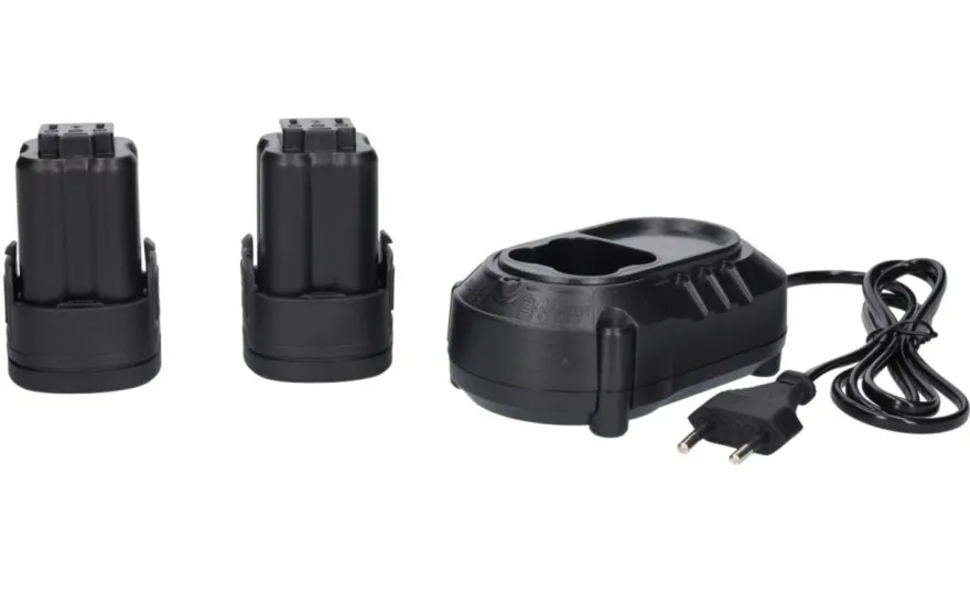 INVENTO 3/8" wiertarka akumulatorowa - zestaw 2x bateria 1,5 Ah + adapter na bity