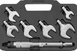Klucz dynamometryczny do klimatyzacji z końcówkami 10-75 Nm 3/8" z 6 końcówkami