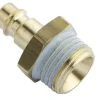Króciec (wtyk) pneumatyczny RECTUS RQS Typ 26KA z gwintem zewnętrznym 1/4" EURO-profil, mosiądz, do 35 bar