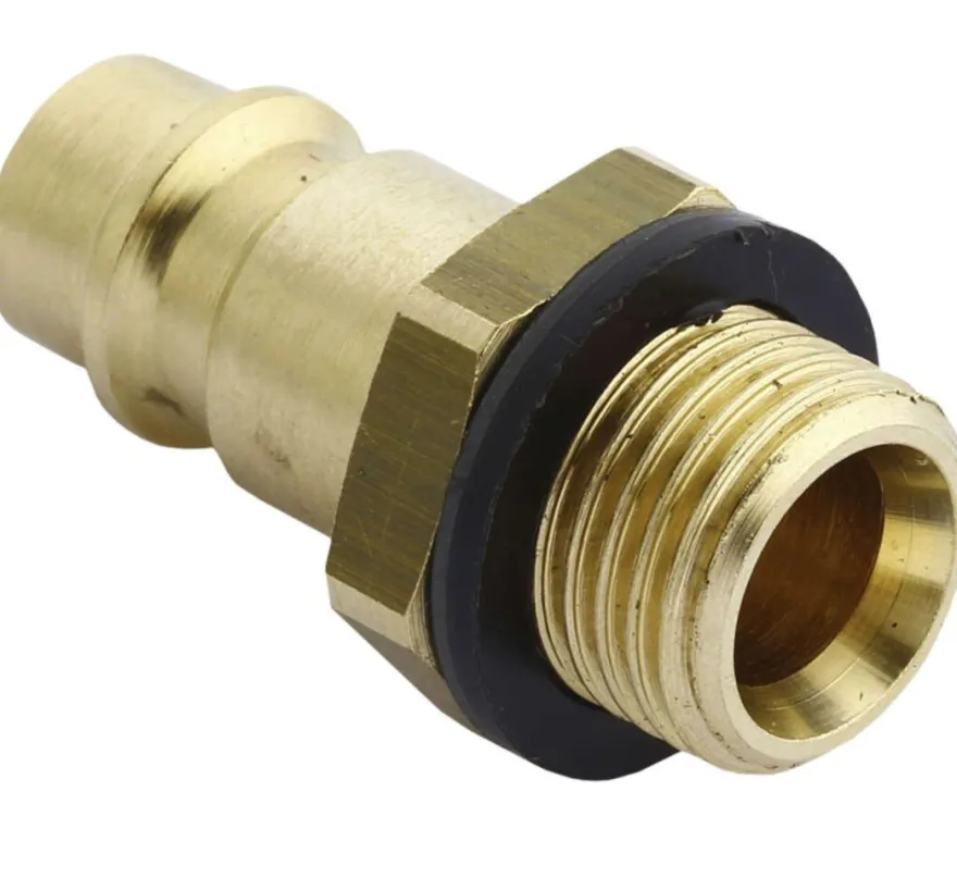 Króciec (wtyk) pneumatyczny RECTUS RQS Typ 26KA z gwintem zewnętrznym 1/4" EURO-profil, mosiądz, do 35 bar