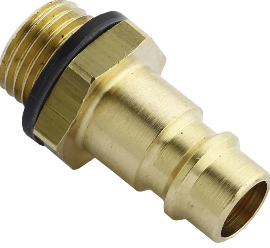 Króciec (wtyk) pneumatyczny RECTUS RQS Typ 26KA z gwintem zewnętrznym 1/4" EURO-profil, mosiądz, do 35 bar