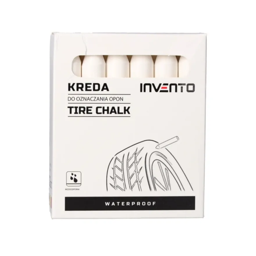 Kreda marker do opon wodoodporna Biała Invento - 1 sztuka