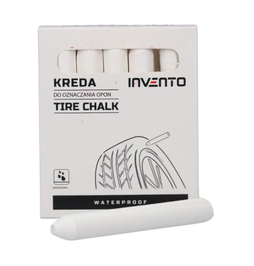 Kreda marker do opon wodoodporna Biała Invento - 1 sztuka
