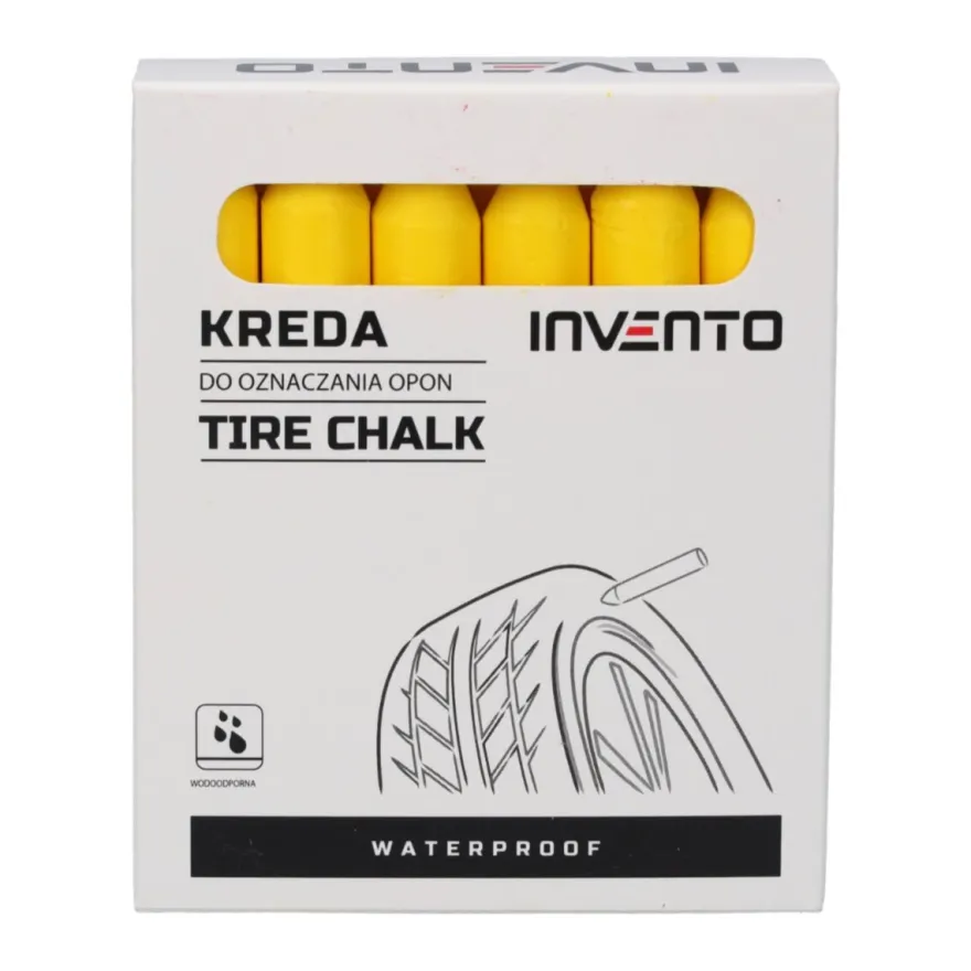 Kreda marker do opon wodoodporna Żółta Invento , 12szt