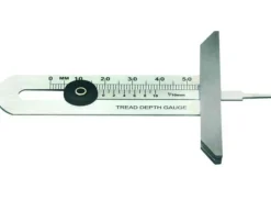 Miernik głębokości bieżnika opon (głębokościomierz) metalowy, 0–50 mm futerał