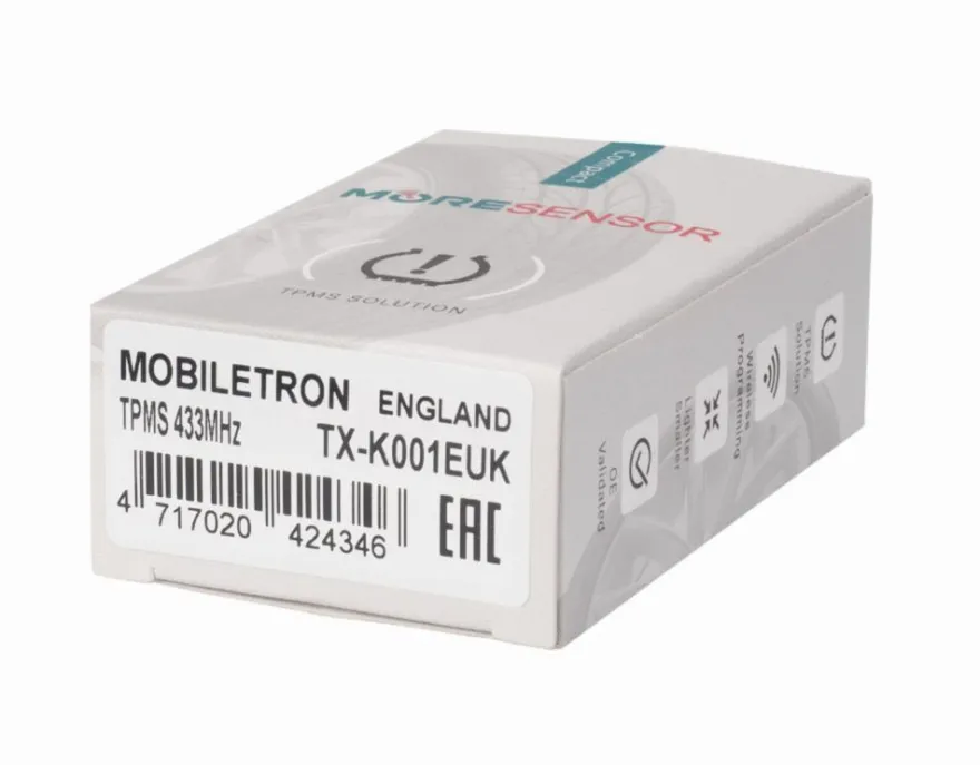 Mobiletron Europa USA 433/315 MHz Compact czujnik TPMS czarny 4 sztuki