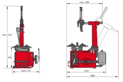 Mondolfo Ferro AQUILA AS 944 2V montażownica z ramieniem Super RM
