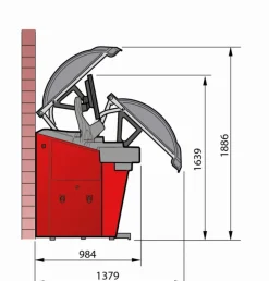 Mondolfo Ferro MT 3800C wyważarka 3D, zacisk elektromagnetyczny, hamulec automatyczny