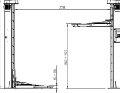 MONDOLFO FERRO TITAN P 240 N EC - 4 T - Podnośnik dwukolumnowy